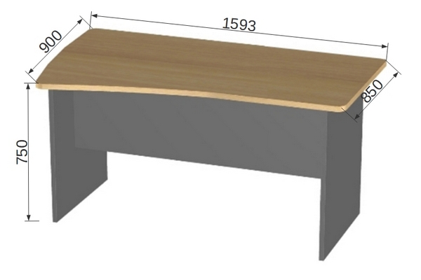 Мебель для персонала БэкВэм БВ-4.0 Стол эргономичный левый