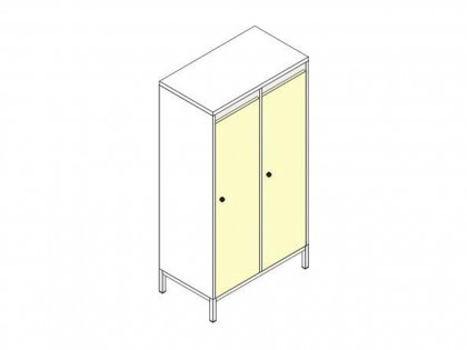 Мебель для дошкольных учреждений Незнайка ШДм-2 Шкаф для одежды на металлокаркасе