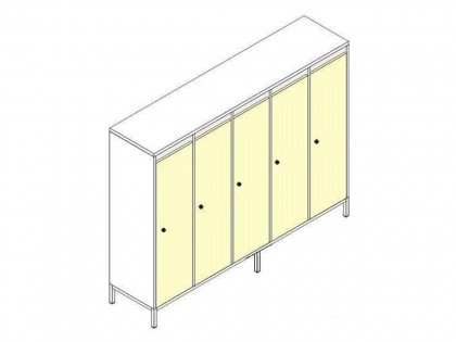 Мебель для дошкольных учреждений Незнайка ШДм-5 Шкаф для одежды на металлокаркасе